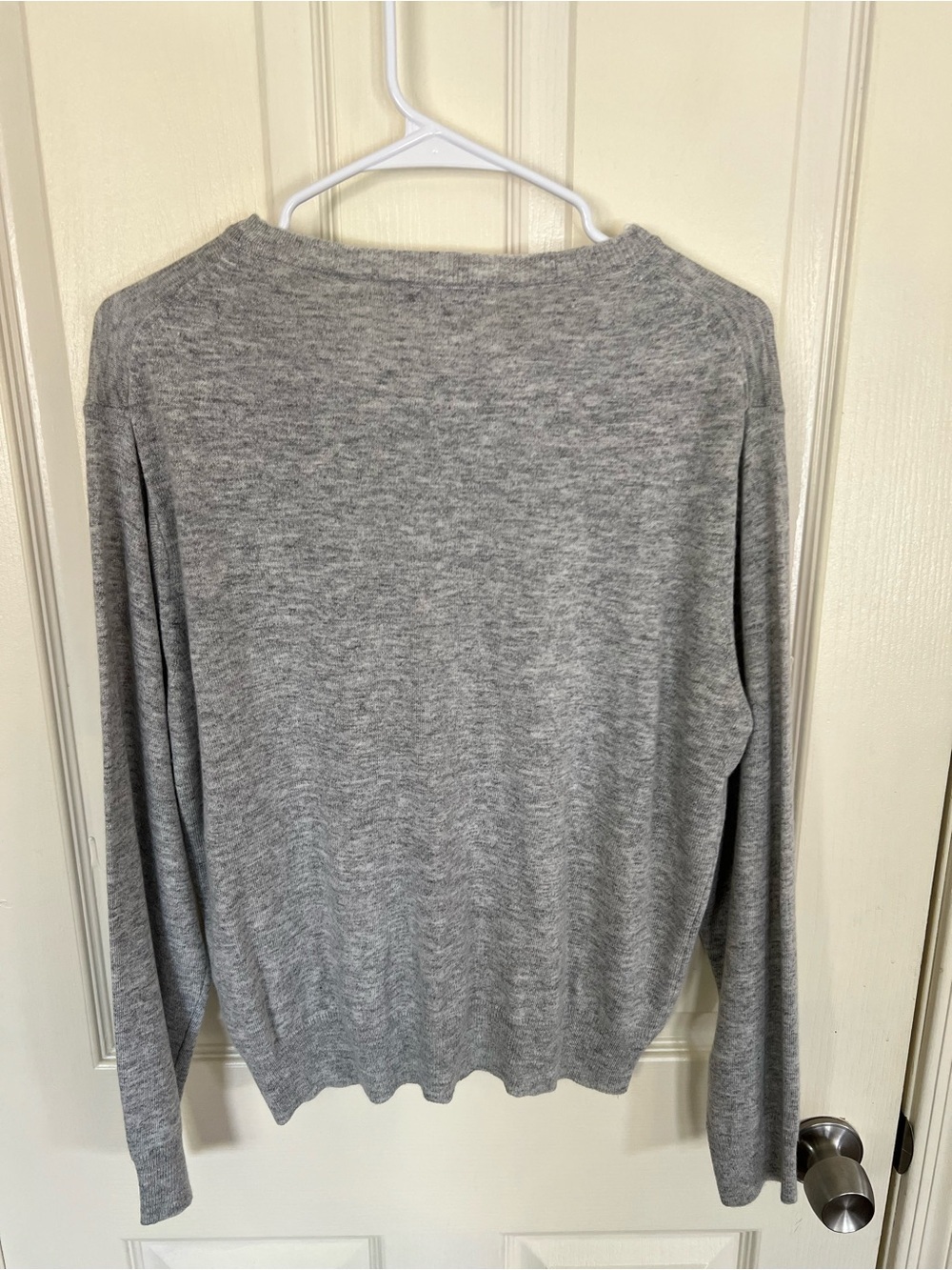 Bianco & Blu Made in Italy Cashmere Silk Blend Gray Knit Sweater Large - Picture 8 of 8